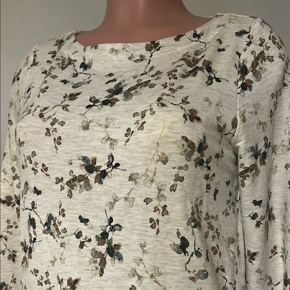 J. Jill Women’s Floral Knit Tunic Side Button Long Sleeve Size XS - Picture 2 of 11